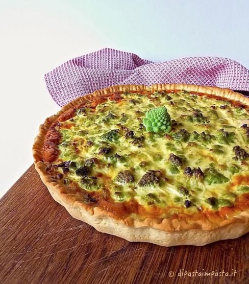 Quiche con broccolo romano