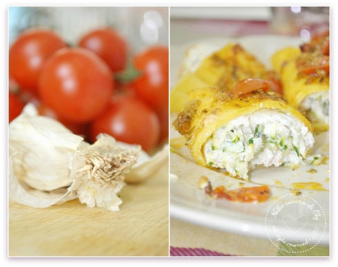 Cannelloni estivi con ricotta,zucchine e prosciutto