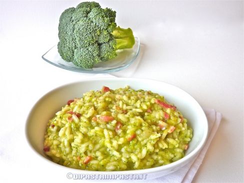 Risotto con broccolo siciliano e speck