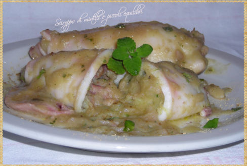 Calamari ripieni di patate e zenzero
