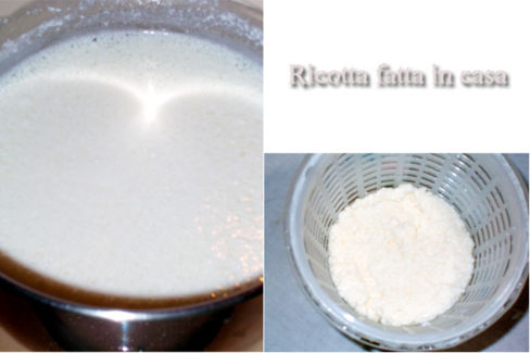 Ricotta fatta in casa condita con pepe nero e basilico