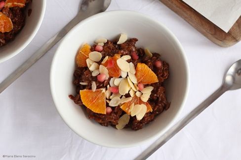 Porridge al cacao e arance