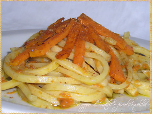 Pincinelle con zucca e bottarga di tonno