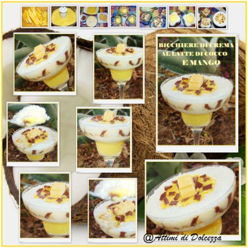 BICCHIERE DI CREMA AL LATTE DI COCCO E MANGO