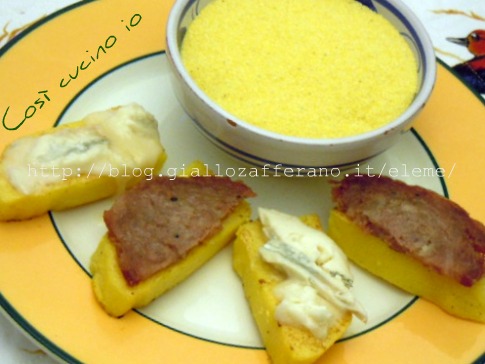 Crostini di polenta ai 2 sapori