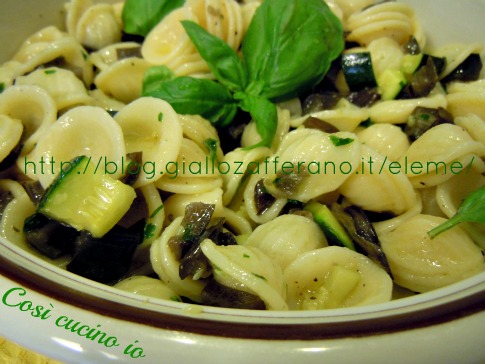 Orecchiette melanzane e zucchine (ricetta vegetariana per picnic)