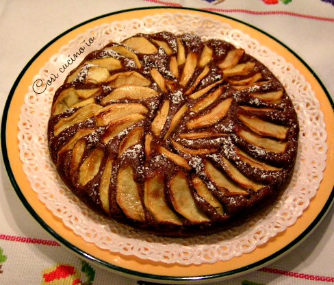 Torta di mele al cacao, ricetta casereccia