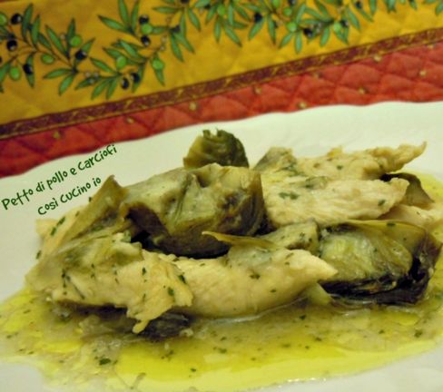 Petto di pollo e carciofi