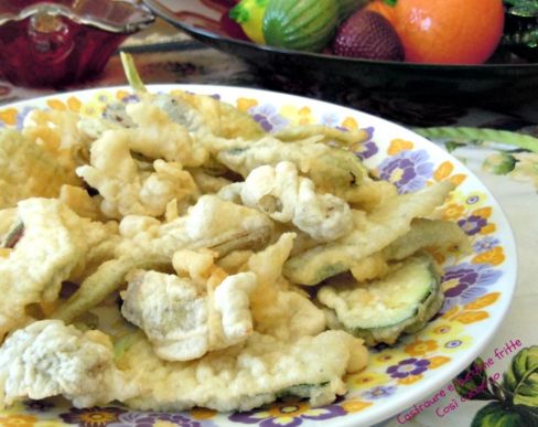 Frittura di carciofi e zucchine in pastella leggera