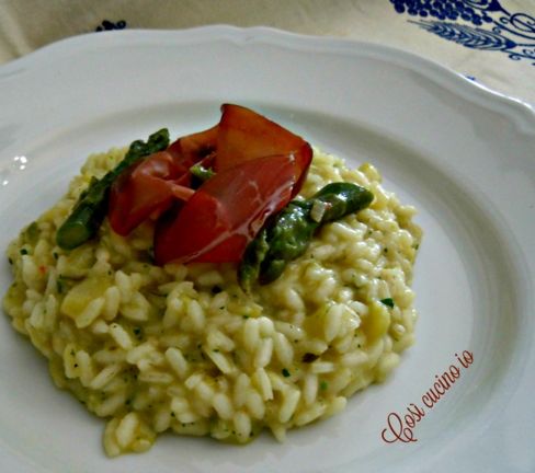 Risotto di asparagi e bresaola