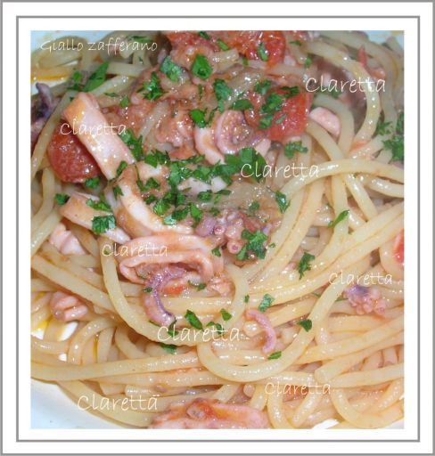 Spaghetti con i calamari, Ricetta facile