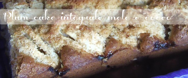 Plum cake integrale mele e cocco