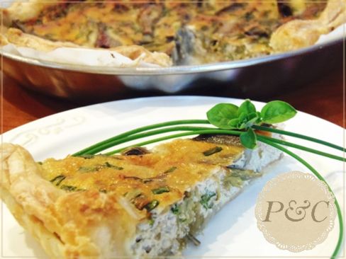 Torta salata carciofi ed erba cipollina,ricetta picnik