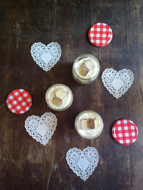 Mini cheesecake ai wafer in barattolo