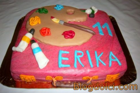 Torta di compleanno per un’aspirante pittrice