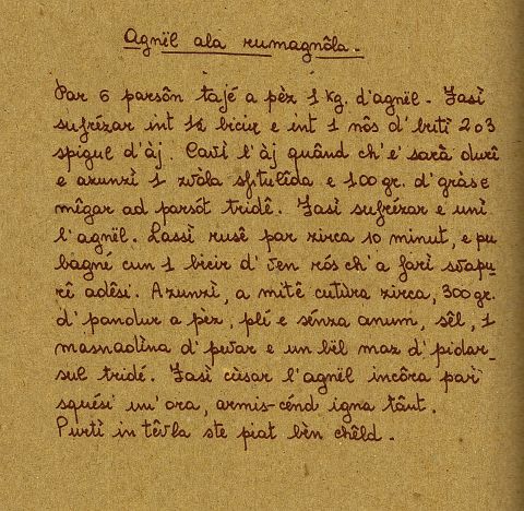 Agnello alla romagnola