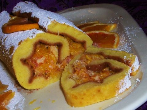 Rotolo con farcitura di arance, light