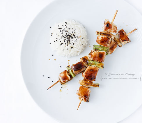 Spiedini di pollo teriyaki