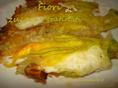 Fiori di zucca gratinati