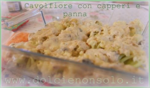 cavolfiore con panna, tonno e capperi... al microonde