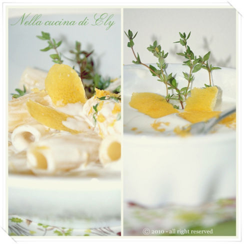 Rigatoni al Kamut con crema al timo e limone  - ELY - FREE