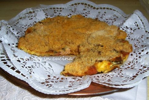 Tortino di melanzane per pranzo della gramolatura della canapa, ricetta di una famiglia nobiliare ravennate di inizio '900 (Romagna)