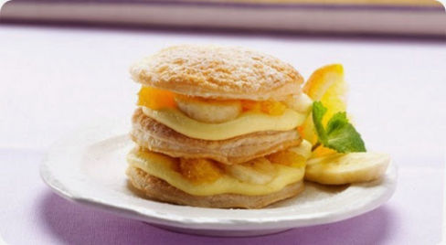 Millefoglie di banane e arance.