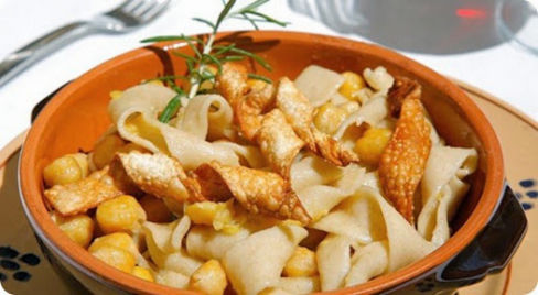 Ciceri e tria la ricetta originale.