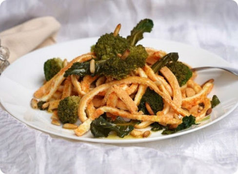 Ricette di Natale per tutti i gusti: Tagliatelle di albume e broccoli.
