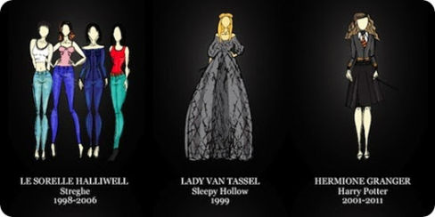 Arriva Halloween: ecco una infografica sugli abiti delle streghe della TV e del cinema.