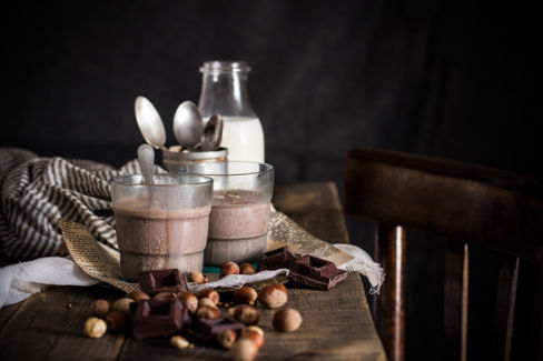 Milkshake alla nocciolata (crema di nocciole e cioccolato)
