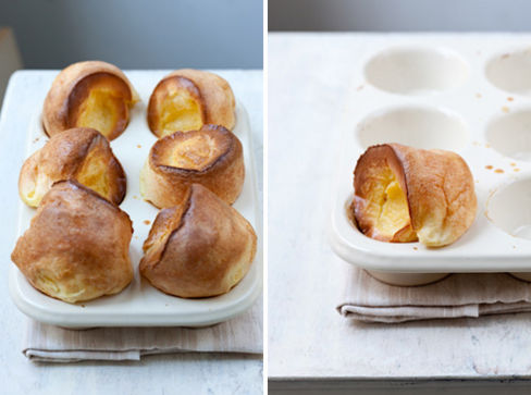 Popovers with strawberry and orange butter