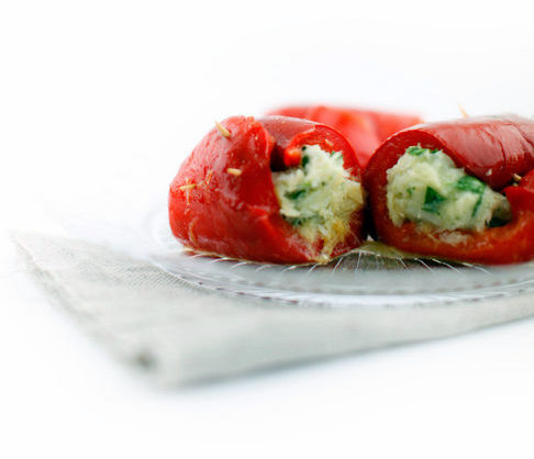 Involtini di peperoni e baccalà