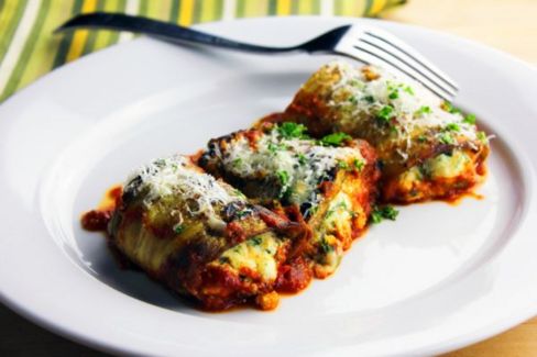 Involtini di melanzane e tofu