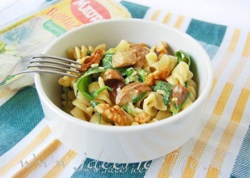 Ricetta Tortiglie napoletane con gorgonzola, funghi, rucola e noci