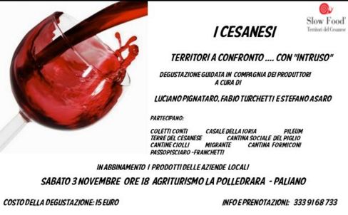Paliano, 3 novembre con Slow Food. Il Cesanese e i suoi produttori: territori a confronto con…intruso