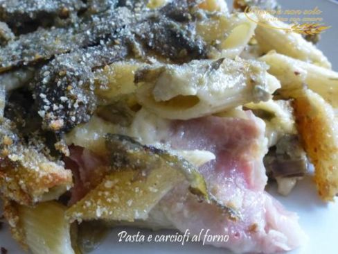 Pasta e carciofi al forno