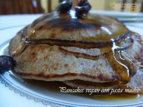 Pancakes vegan con pasta madre