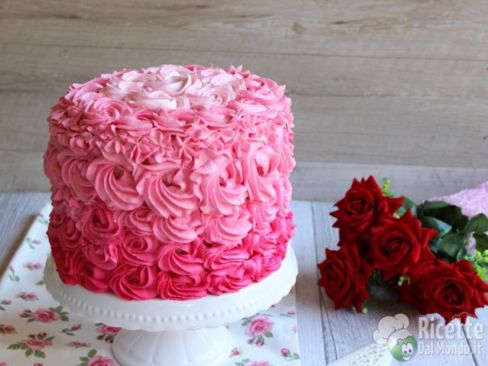 Pink Rose Cake