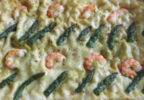 Lasagne al pesto di asparagi e noci