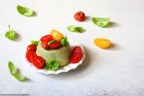 Flan di ricotta di pecora e basilico