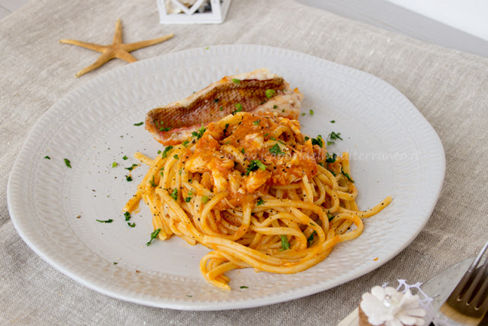 Linguine al sugo di scorfano