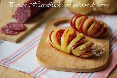 PATATE HASSELBACK CON SALAME AL CERVO