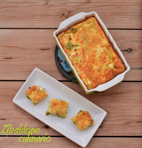 Clafoutis di feta e zucchine alla menta