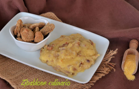 Polenta con i ciccioli o Puleinta e graséi