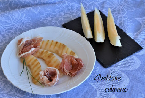 Melone bianco grigliato e prosciutto crudo