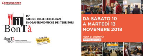 Il Bontà. Dal 10 al 13 novembre 2018 a Cremona