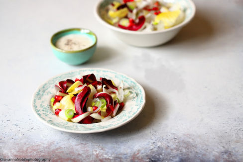 Insalata invernale con salsa al gorgonzola