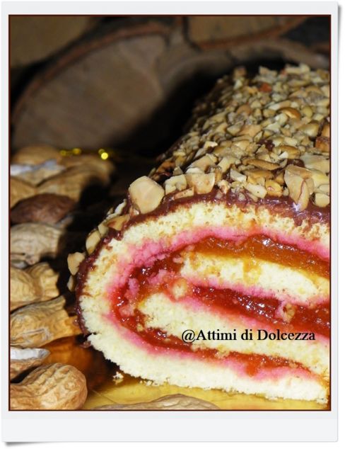 ROTOLO ALLA CONFETTURA CON CIOCCOLATO E ARACHIDI