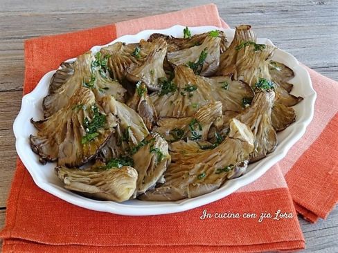 Funghi pleurotus al forno a modo mio